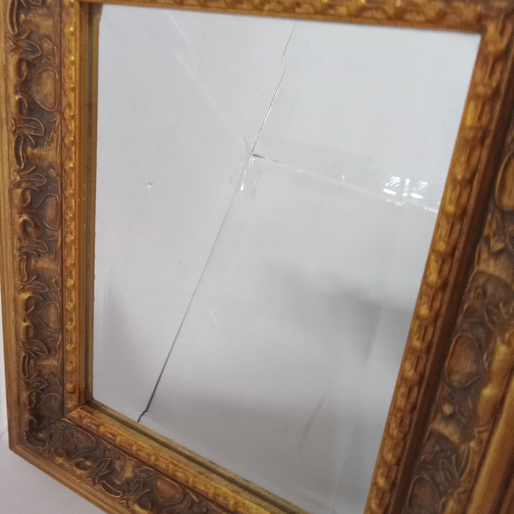 Melannco Mirror Beveled Edge Gold Wood Frame Keepers of Memories 15